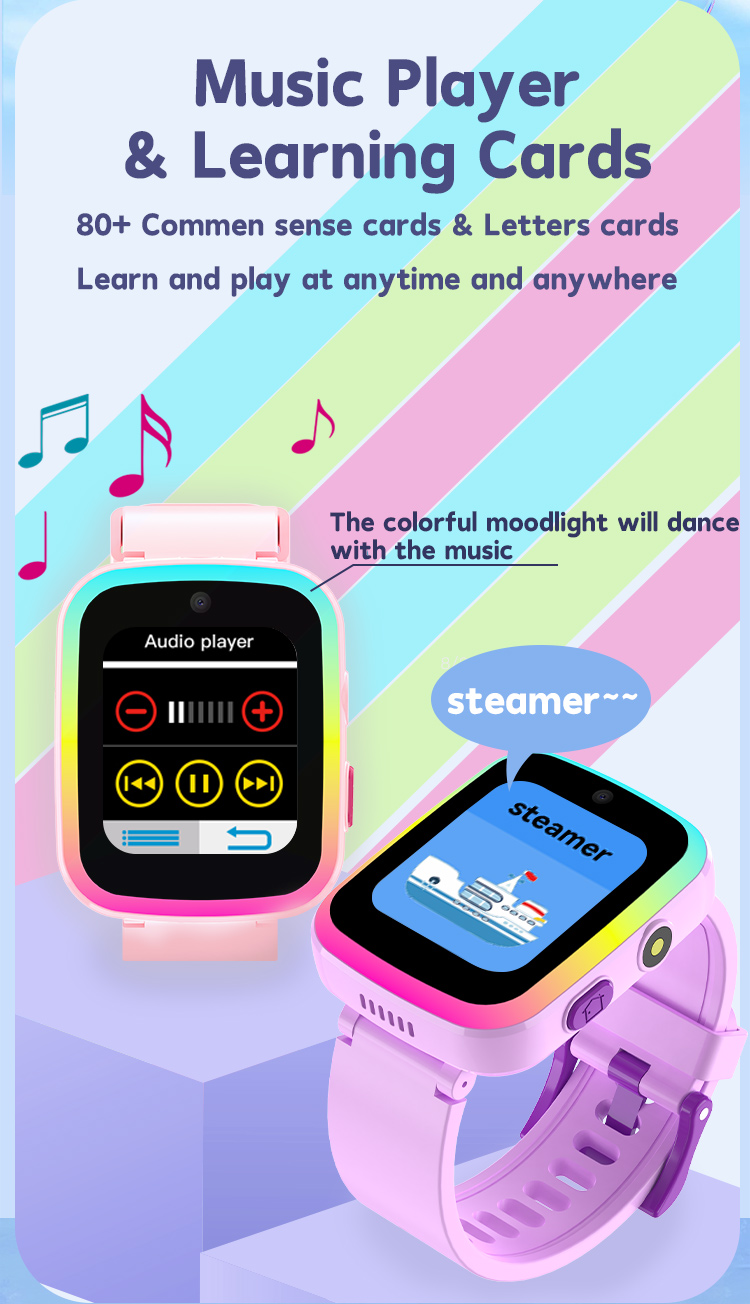 kids smart watch CT-W25 With Colorful Mood Lights Details Pictures 3