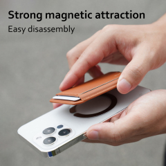 PU Leather Phone Stand with Magnetic Card Holder Manufacturer