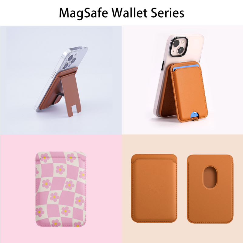 PU Leather Phone Stand with Magnetic Card Holder Manufacturer