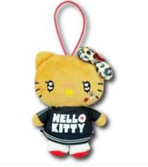三丽鸥 hello kitty黑皮制服l辣妹迷你挂件