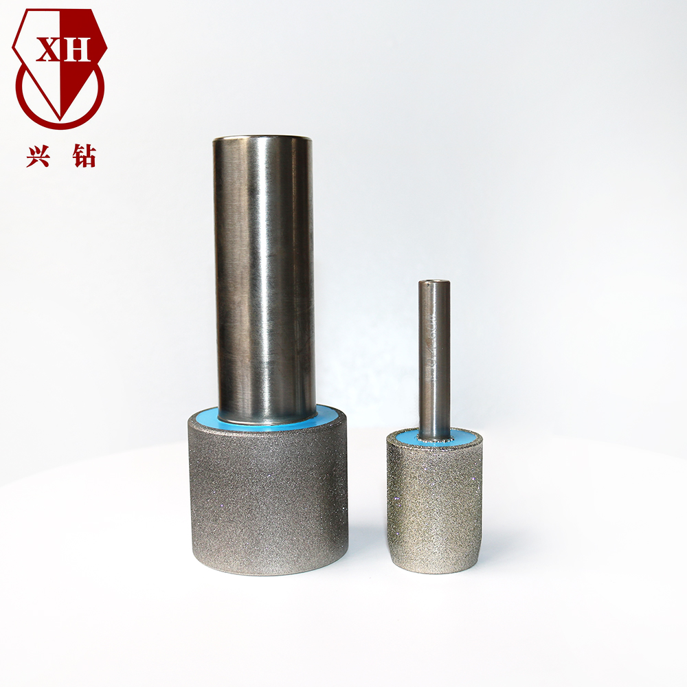 Electroplated diamond/CBN grinding rod for inner edge grinding