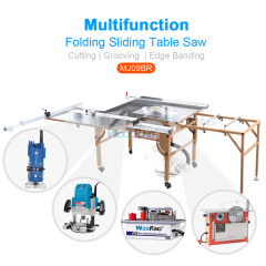 MJ-09BR Small type mini sliding table saw with scoring sawblade