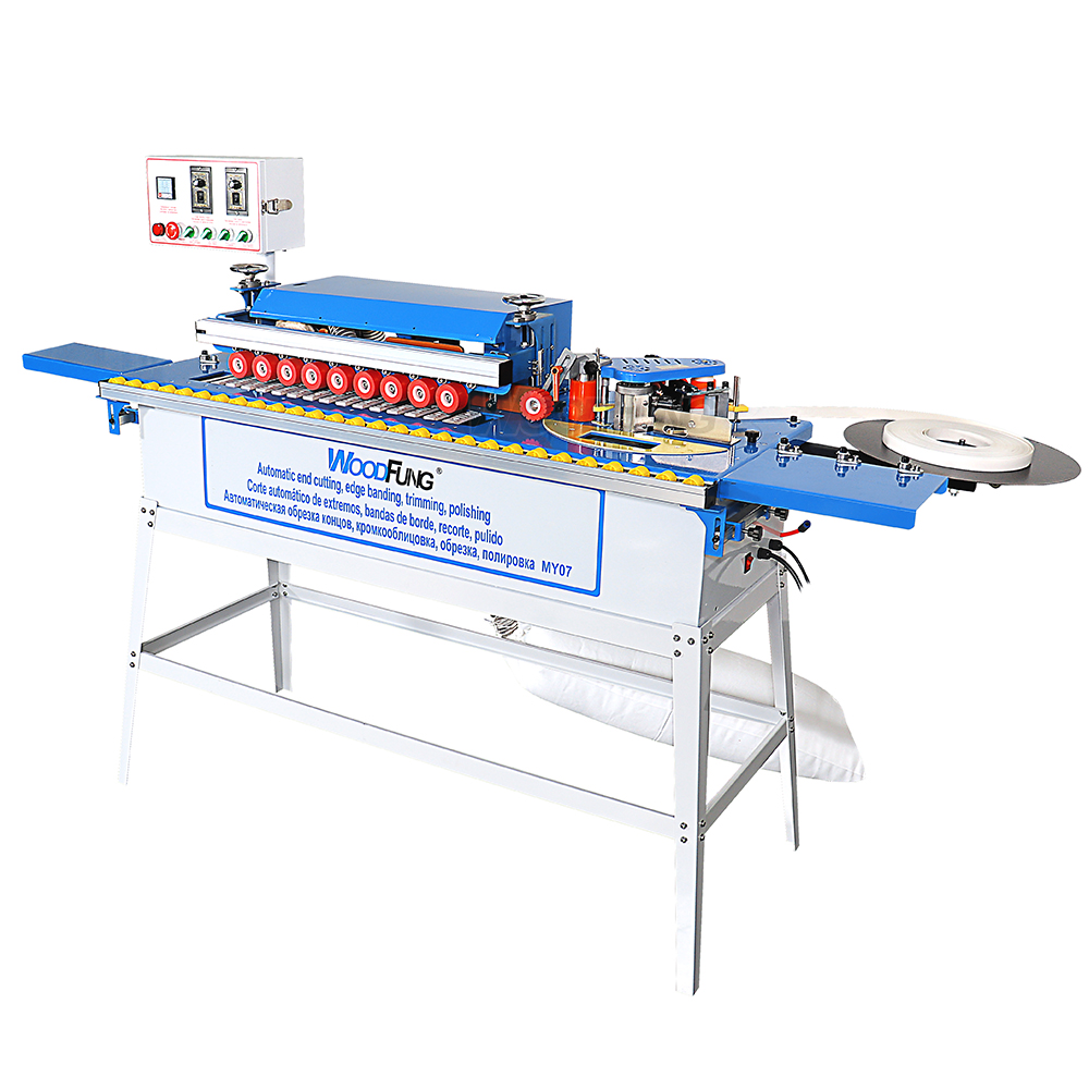 MY-07 Mini Automatic Edge Banding Machine With Gluing Trimming End Cutting Buffing Dust Collection Straight Curve MDF Edge Bander