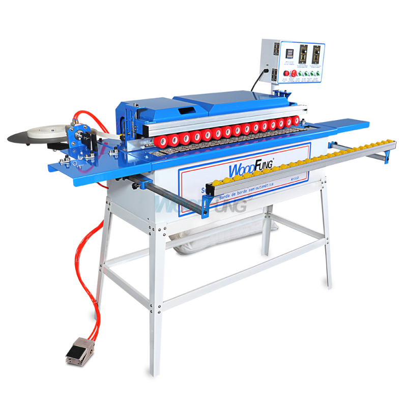 MY06D-1 Mini Semi-automatic Edge Banding Machine Gluing Trimming End Cutting Buffing Dust Collection Straight MDF Automatic Feeding Edge Bander