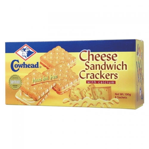 DY39-002M：COWHEAD CHEESE SANDWICH CRACKERS 190G 奶酪夹心饼干