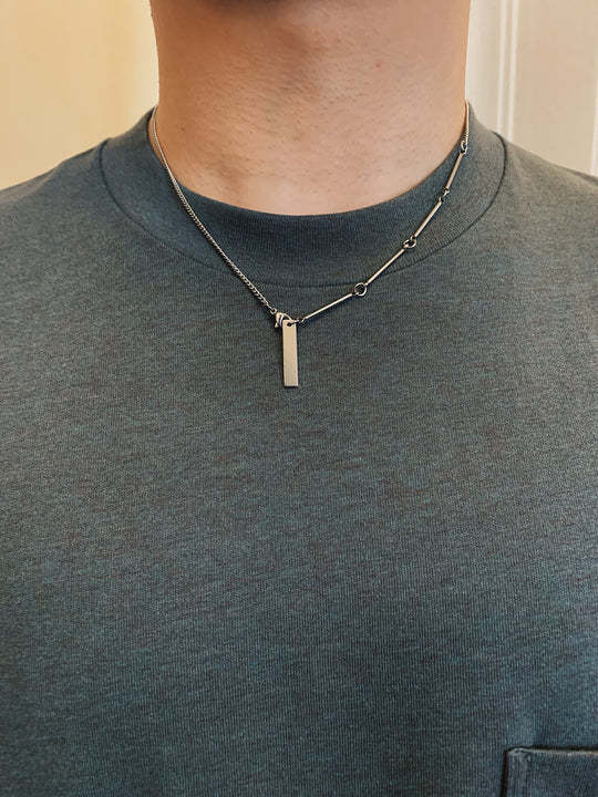 layer rectangle necklace