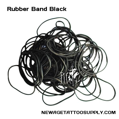 Black Rubber Band -BAG OF 100