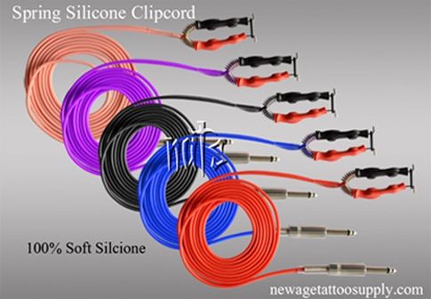 Spring Silicone Clip Cord, 100% Soft Silicone ,5 Colors