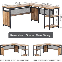 Nu-Deco L Shaped Office Desk MH23001