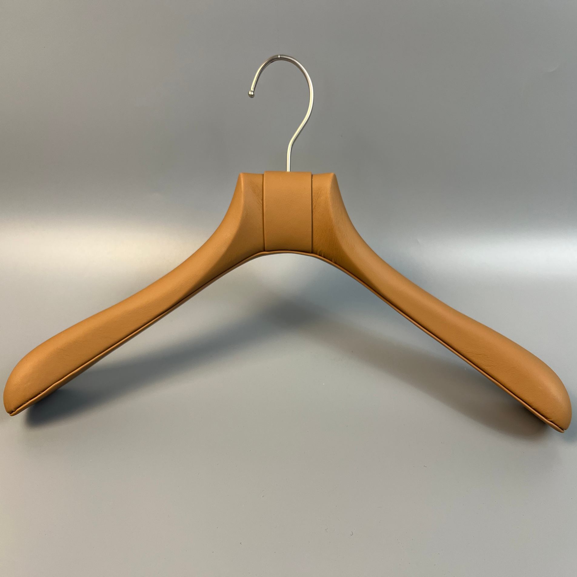 wooden coat leather hanger