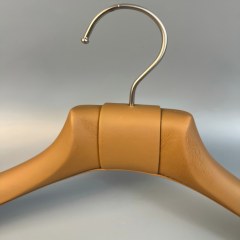 Color luxury leather wooden hanger custom hangers