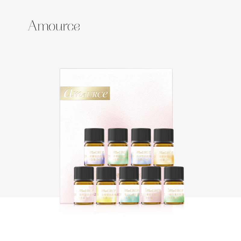 Amource 9pcs Essential Oils Gift Set Plant Extracted Natural Gentle Safe Harmless Deep Stress Relief Aromatherpy 2ml*9