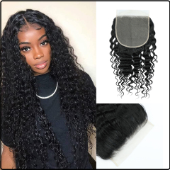 Luke Hair 7x7 Transparent Deep Wave Closure