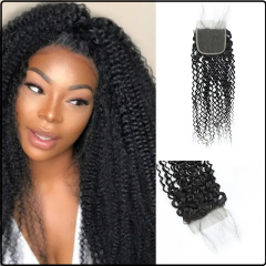 Luke Hair 4x4 Medium Kinky Curly Closure