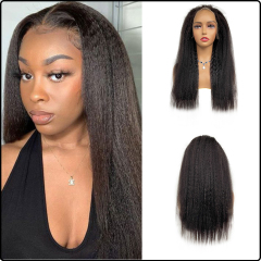 Luke Hair Transparent Lace Custom Made 13x4 Kinky Straight Wigs