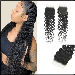 Luke Hair 4x4 Transparent Lace Water Wave Closure