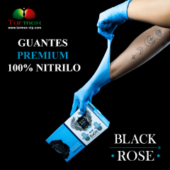 Guantes Premium Black Rose 100% Nitrilo Azul