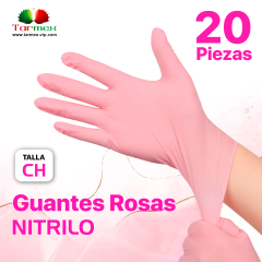 Guantes Premium Rosa, 20 piezas