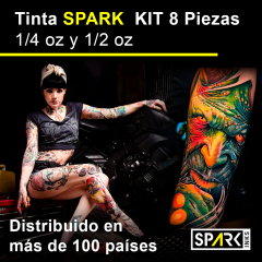 Tinta SPARK Kit 8 piezas 1/4 oz y 1/2 oz