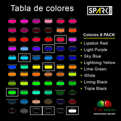 Tinta SPARK Kit 8 piezas 1/4 oz y 1/2 oz