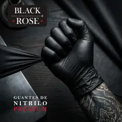 Guantes Premium Black Rose 100% Nitrilo Negro