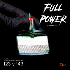 Cartucho Zita FULL POWER M1 – ¡ NUEVAS MEDIDAS 123 y 143 ! para cubrir grandes superficies en menos tiempo, Acero 316 Grado Médico, Sistema Antigiro y Membrana de Silicón de Alta Seguridad
