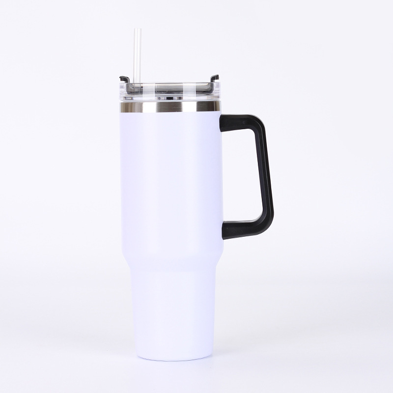 Custom 40oz Double Wall Stainless Steel Vacuum Insulated Travel Mug With Handle