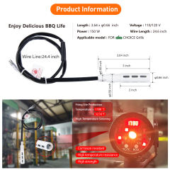 HEATFOUDNER 12 V Silicon Nitride Hot Rod Igniter for Pitboss Traeger Camp Chef 100% Replacement Ignition Part Replacement of Metal Ignition Durable Ignitor for Pellet Grills Heating Element Hot Rod
