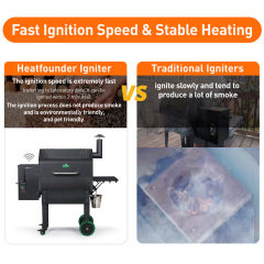 HEATFOUDNER 12 V Silicon Nitride Hot Rod Igniter for Pitboss Traeger Camp Chef 100% Replacement Ignition Part Replacement of Metal Ignition Durable Ignitor for Pellet Grills Heating Element Hot Rod