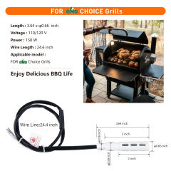 HEATFOUDNER 12 V Silicon Nitride Hot Rod Igniter for Pitboss Traeger Camp Chef 100% Replacement Ignition Part Replacement of Metal Ignition Durable Ignitor for Pellet Grills Heating Element Hot Rod