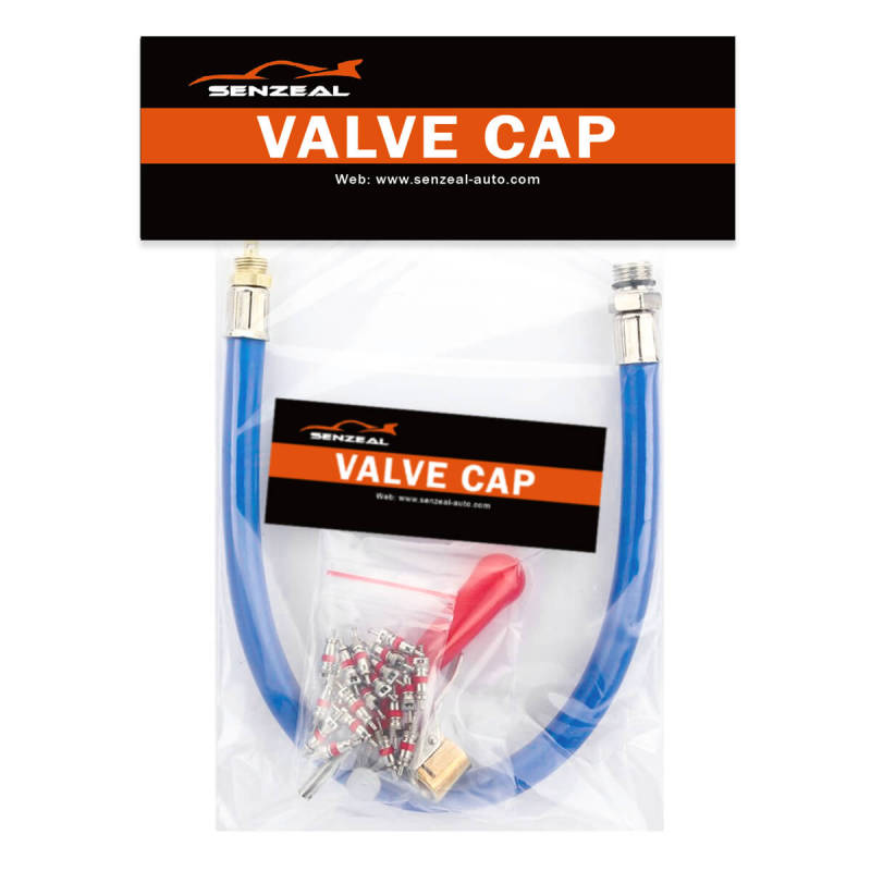 Tire Inflator Hose with Valve Core Remover