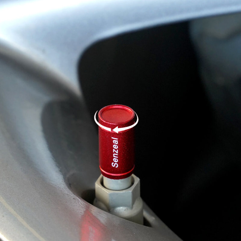 Aluminum Alloy Around Tyre Valve Caps with Senzeal Logo