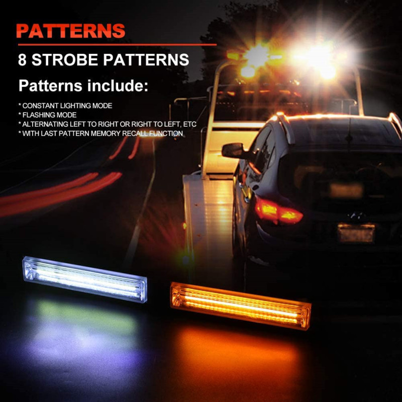 8 Flash Patterns Emergency LED Light Bar