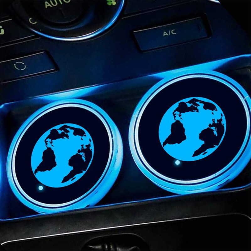 RGB LED Lights Car Drink Coaster