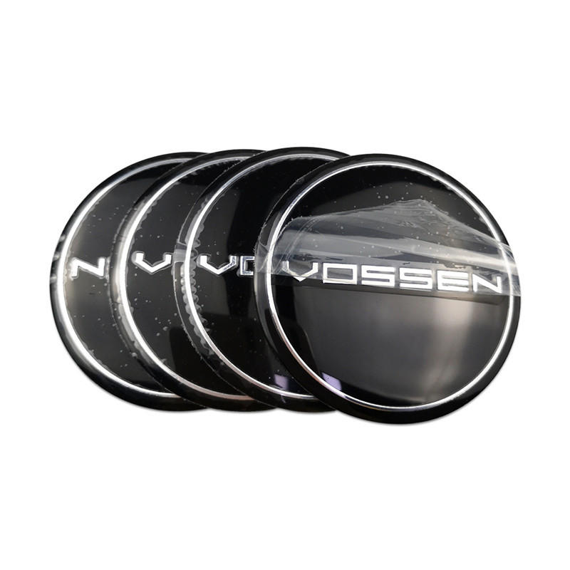 56mm Wheel Hub Caps Vossen Rim Sticker for Volkswagen Honda Audi Mercedes W210 W212 W203 Dodge Charger Lexus