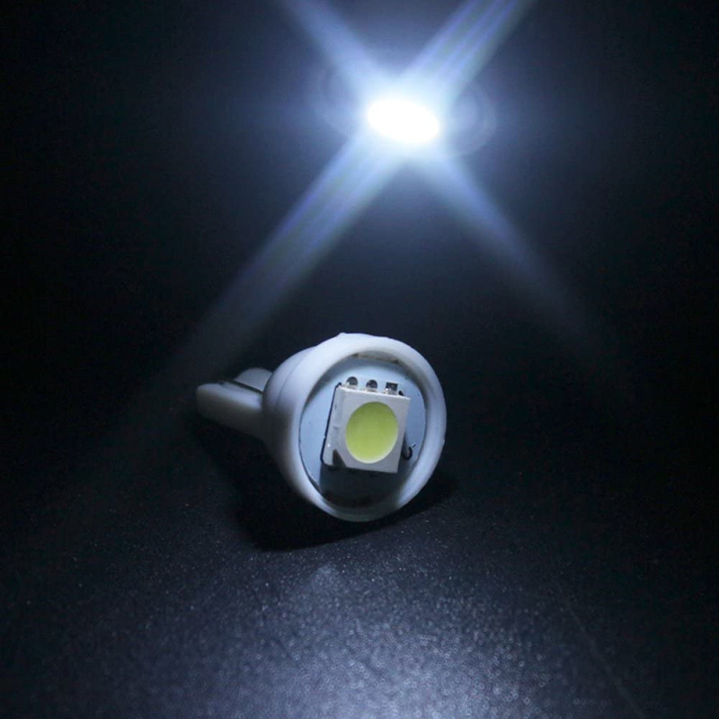 10x T10 W5W LED Bulb Car Light License Plate Instrument Door Reading Bulb for ATV Jeep Boat Suv Truck 12V