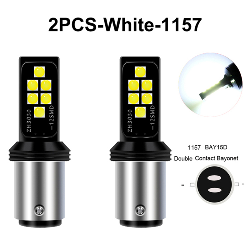 2x T20 7440 7443 LED Bulbs CanBus 1156 BA15S  1157 Bay15d Lamp for Turn Signal Tail Light