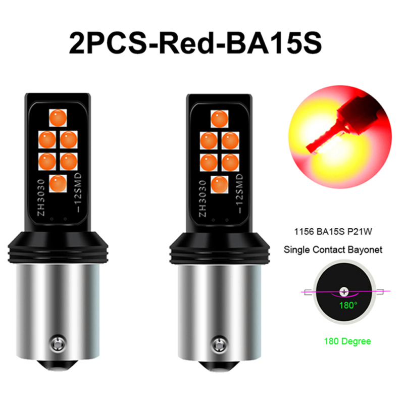 2x T20 7440 7443 LED Bulbs CanBus 1156 BA15S  1157 Bay15d Lamp for Turn Signal Tail Light