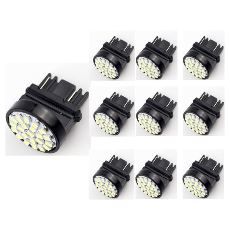 10x 3157 3156 Wedge Socket LED Bulbs for Car Backup Signal Blinker Stop Brake Tail Light Bulbs