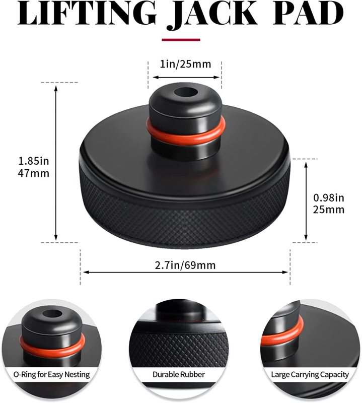 Lifting Jack Pad for Tesla Model 3/S/X/Y, 4 Pucks with a Storage Case
