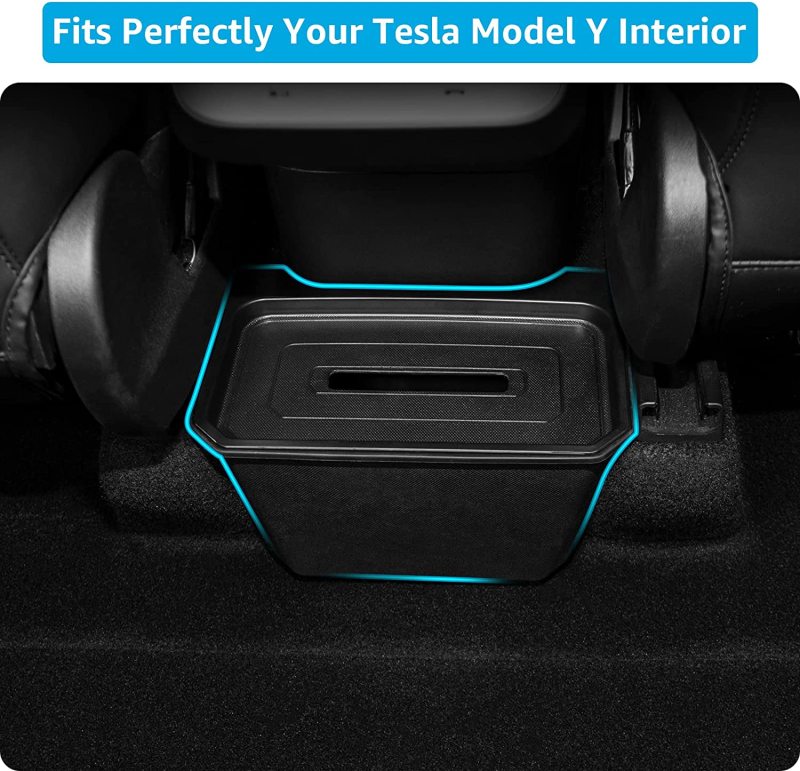 Tesla Model Y Rear Center Console Organizer Backseat Storage Box Interior Accessories for 2022 2021 2020 Model Y
