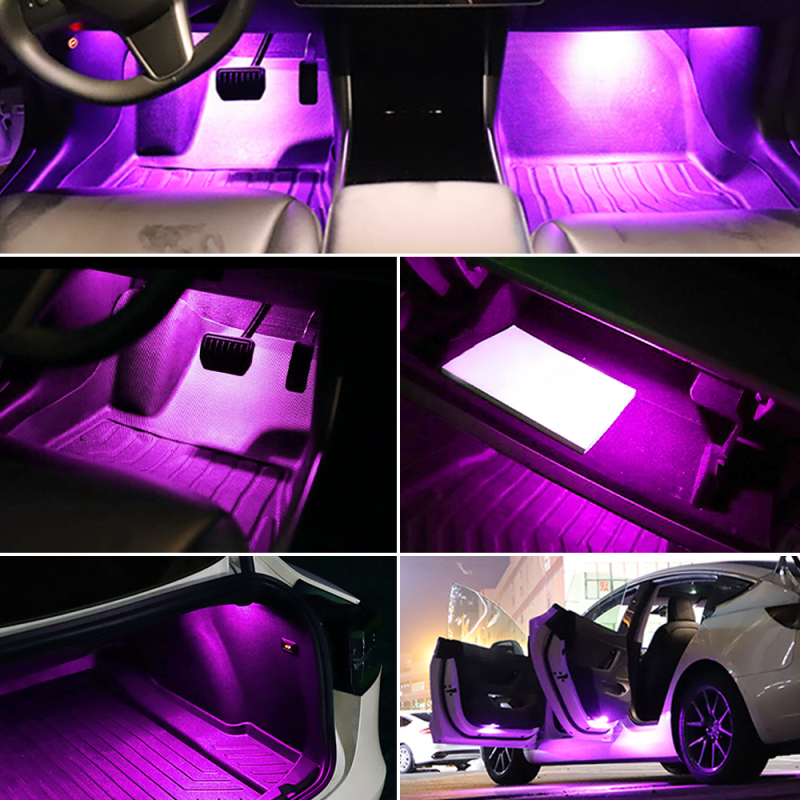 SENZEAL LED Interior Lighting fit for Tesla Model 3/ Y/S/X Ultra-bright Replacement Bulbs used for Glove Box Foot-Well Door Puddle Frunk Trunk Luggage Lights