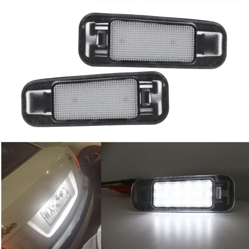 NSLUMO LED License Plate Light Assembly for 2006-2011 Kia Rio 5 Hatchback, OEM Fit Replacement Xenon White 18-SMD Number Plate Led Tag Light