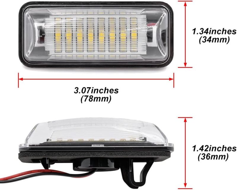 NSLUMO LED License Plate Light for Su'baru BRZ Led Number Plate Lamp Rear Registration Tail License Plate Light Bulb OEM Fit for Su'baru BRZ WRX To'yota 86 GT86 FT86 S'cion FR-S (FT-86 Su'baru)