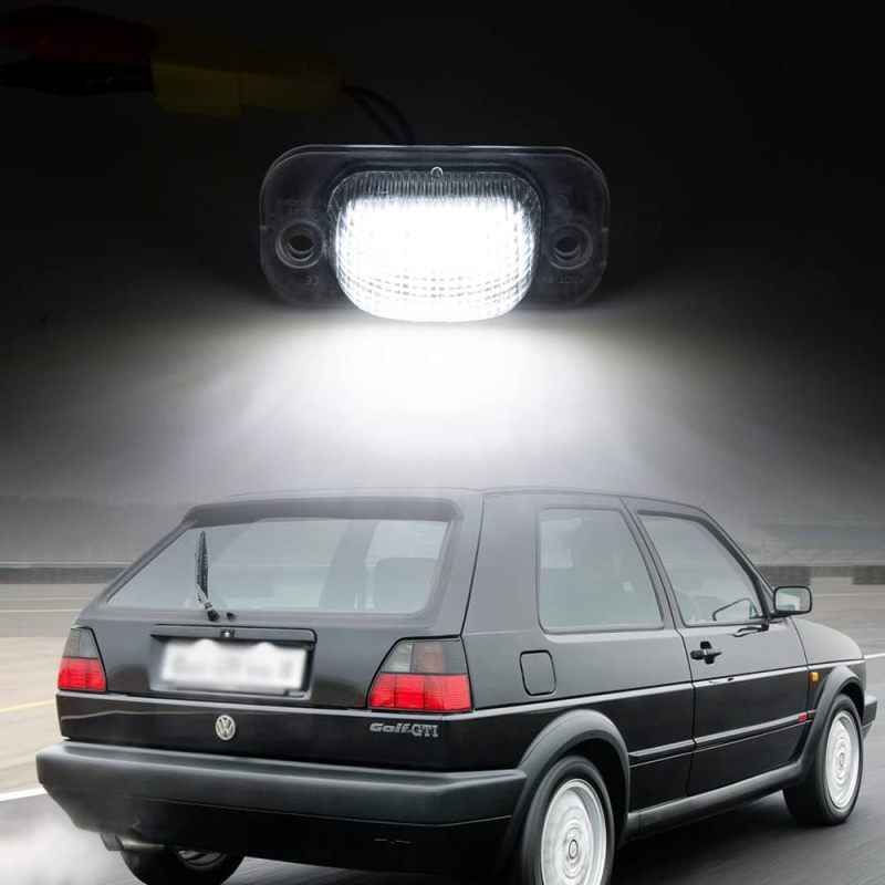 NSLUMO Led License Plate Light Bulb LED Number Plate Light 12V Canbus Xenon White for V'W Golf II MK2 GTi Mk2 A2 1983-1992