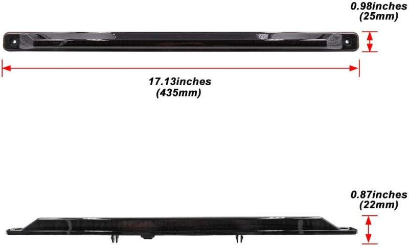 NSLUMO Led Tailgate Light Bar for Chevy Silverado 2500HD 3500HD GMC 2001-2014 54-SMD LED Rear Red Brake Light Smoked Lens OEM#15248604 15744722