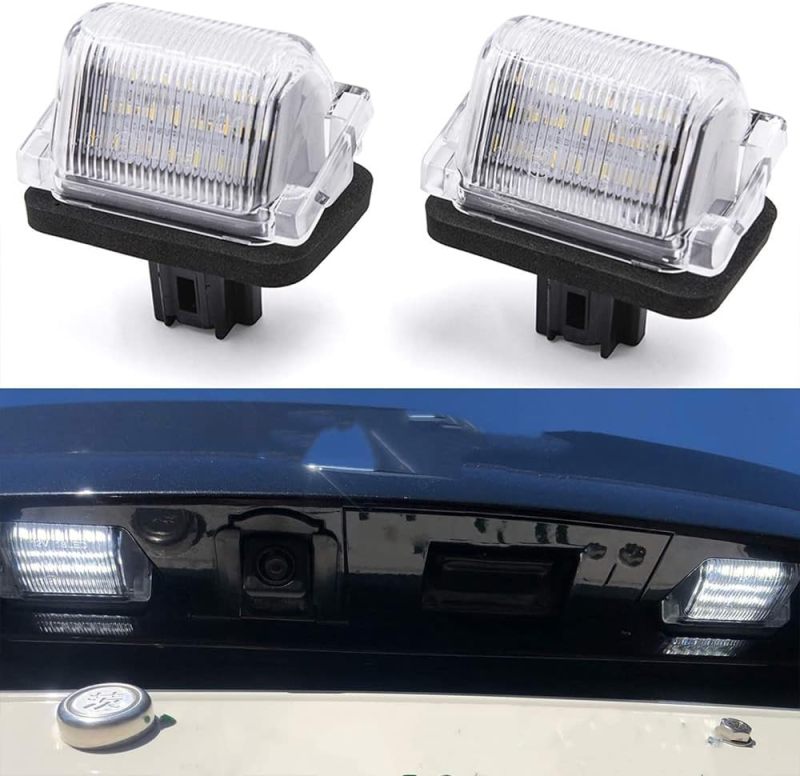 NSLUMO LED License Plate Light Assembly for Mazda CX9 CX-9 TB Mazda5, OEM Fit Replacement White 18-SMD Number Plate Led Tag Light