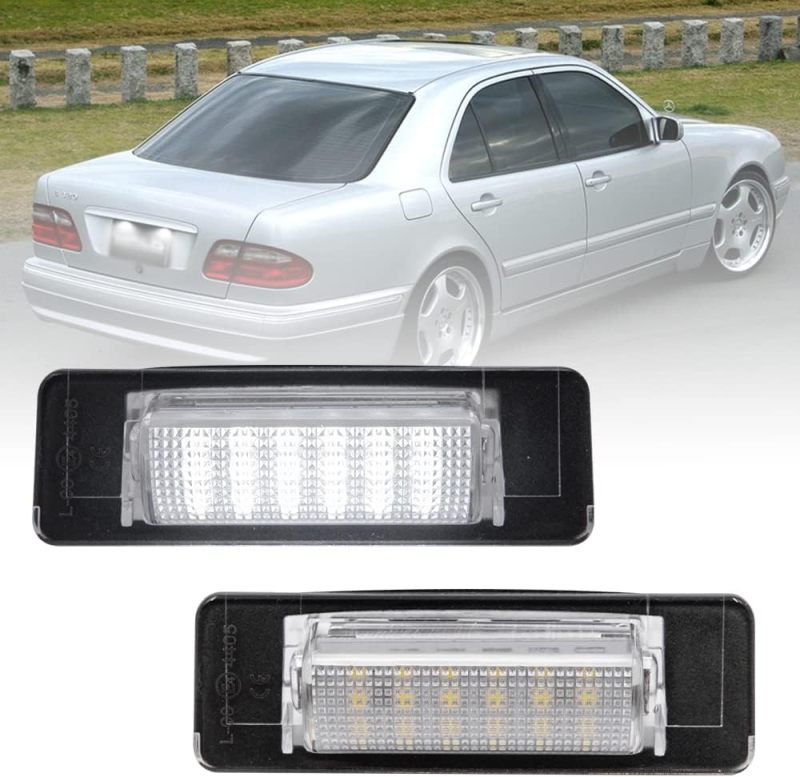 NSLUMO LED License Plate Bulb for AMG Rear Tag License Plate Tail Lamp White For Mercedes Ben-z W210 W202 E300 E55 C230 C43 AMG Canbus Car Styling Assembly Replacement Kit