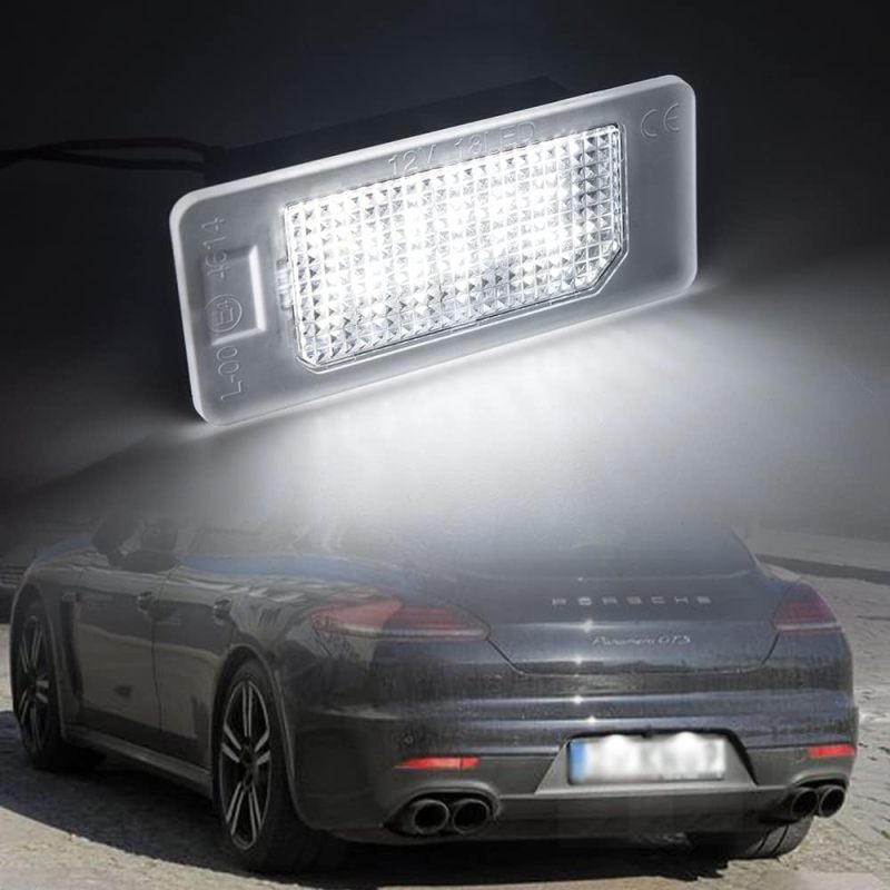 NSLUMO LED License Plate Lights for Porsche Panamera 970 Xenon White Led Number License Plate Lamps Bulb OEM Replacement Canbus Error Free