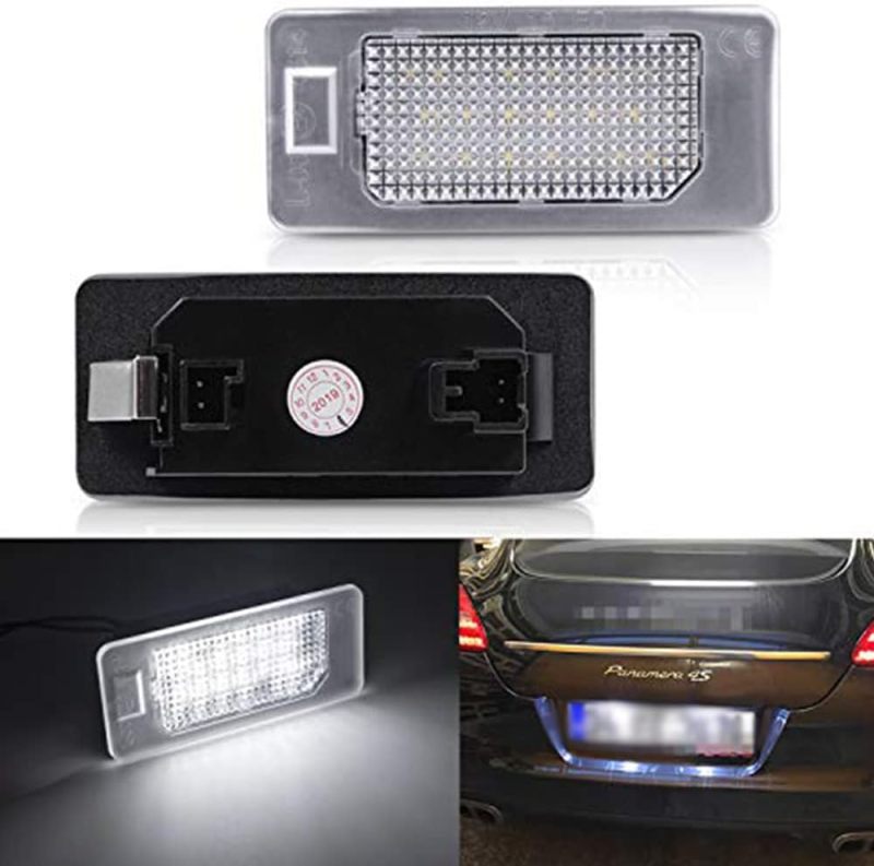 NSLUMO LED License Plate Lights for Porsche Panamera 970 Xenon White Led Number License Plate Lamps Bulb OEM Replacement Canbus Error Free